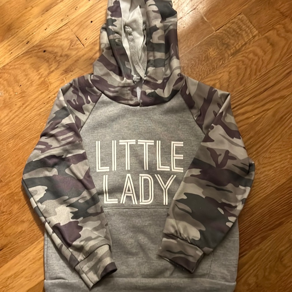 Little girls camo hoodie